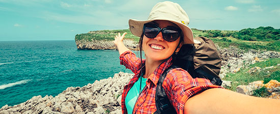 Mujer en el Camino de Santiago