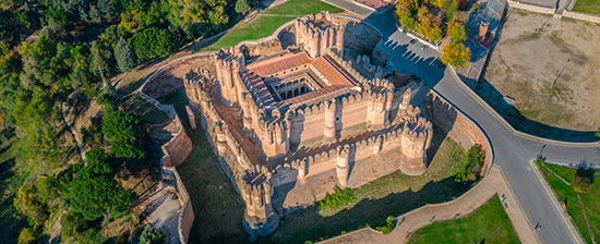 Aerial view of Coca Castle.