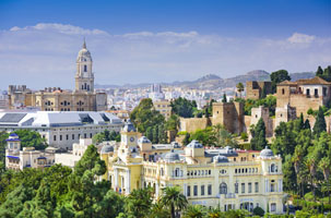 Blick auf Málaga