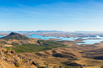 Represa de Orellana La Vieja, em Badajoz, Extremadura