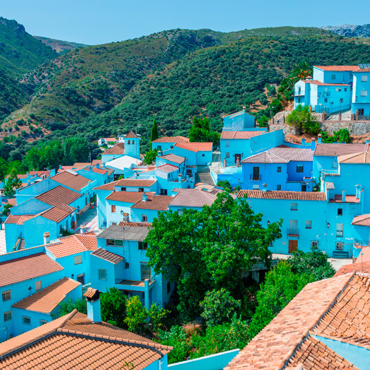 Júzcar, village Schtroumpf (province de Malaga)