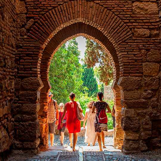 Maurisches Tor in der Alcazaba von Málaga