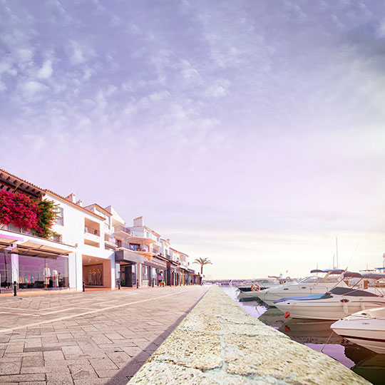 Shopping area in Puerto Banús, Marbella