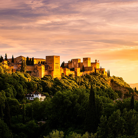 Blick auf die Alhambra in Granada