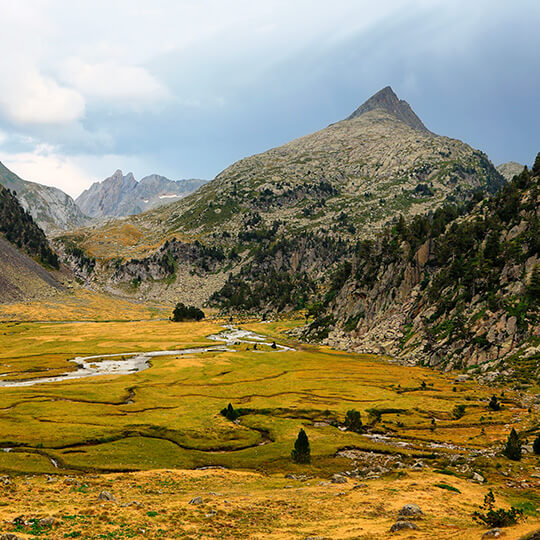 Marais sur le chemin du Mont Aneto dans les Pyrénées aragonaises