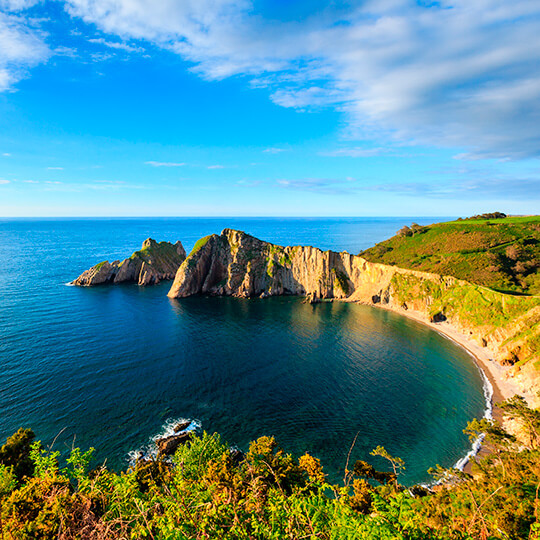 Praia do Silêncio, Cudillero, Astúrias.