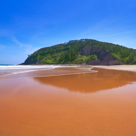 Plage de Rodiles dans les Asturies