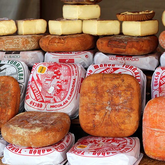 Mahón cheese. Majorca.