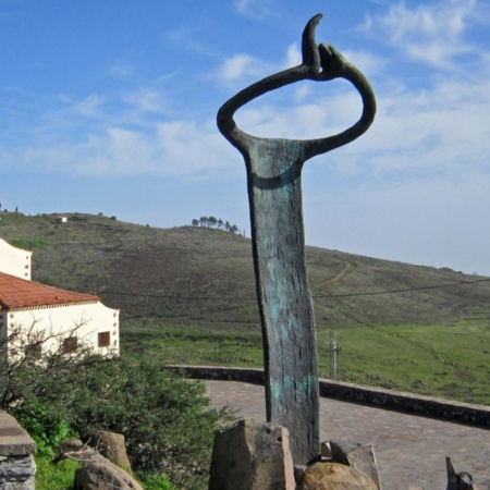 Monument au silbo gomero, ou langage sifflé. La Gomera. Canaries