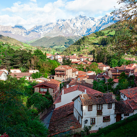 View of the Picos de Europa from Potes, Cantabria