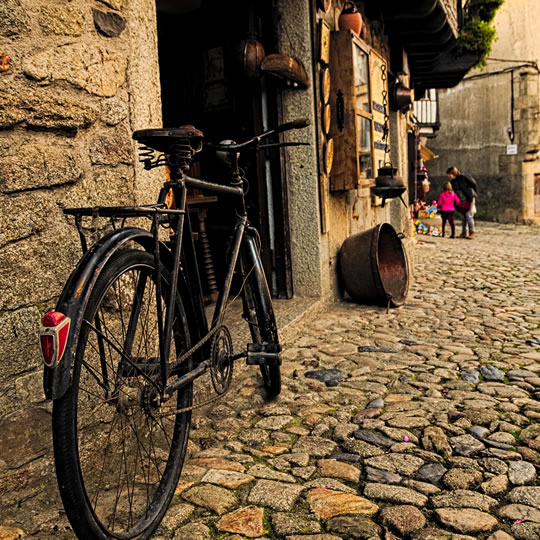 Via della cittadina medievale di La Alberca, Salamanca