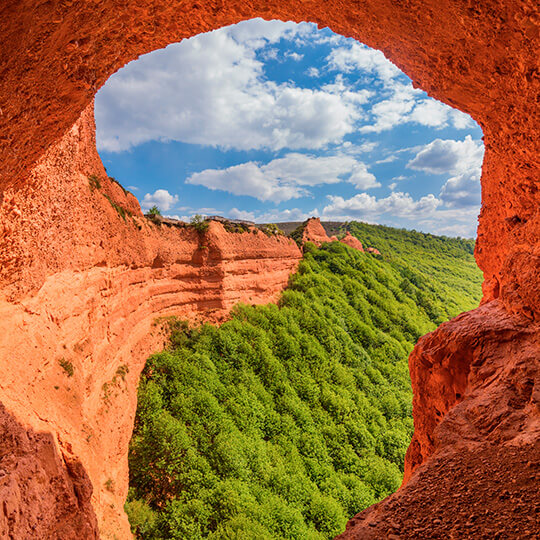 Rzymska kopalnia złota w Médulas, León.