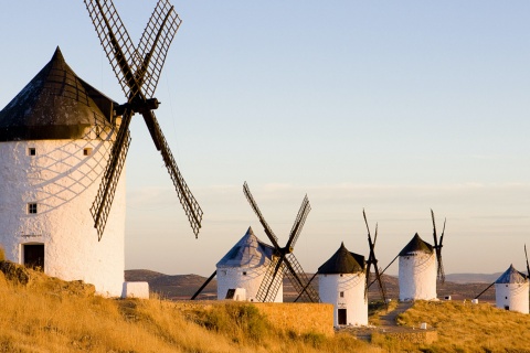 Wiatraki w Consuegra, Toledo, Kastylia-La Mancha