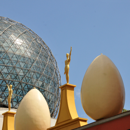 Detail of the cupola of the Dalí Theatre-Museum in Figueres, Girona, Catalonia