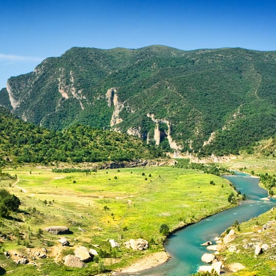 Wejście do przełęczy Mont Rebei w Geoparku Conca de Tremp 