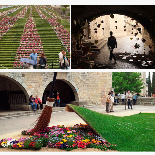 Blumenfest Temps de Flors in Girona (Katalonien) 