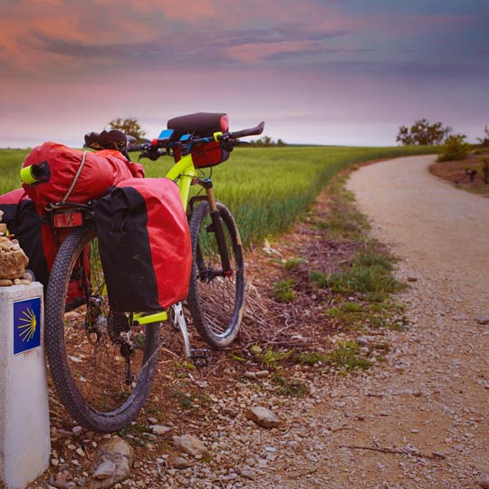 Bicicleta en el Camino de Santiago