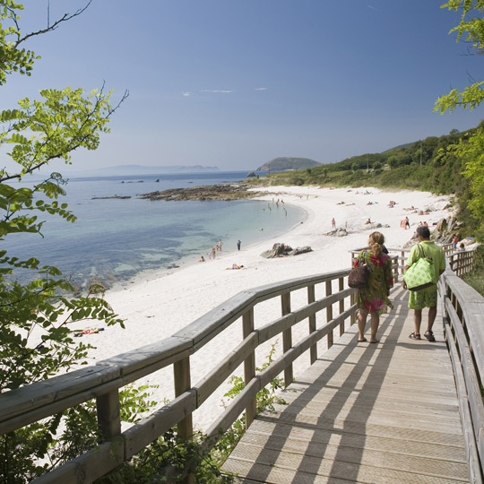 Strand auf der Insel Ons, im Nationalpark der Islas Atlánticas