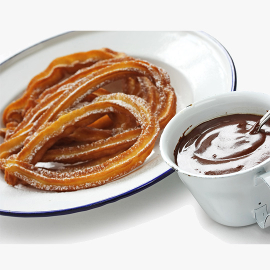 Cioccolata calda con i «churros»