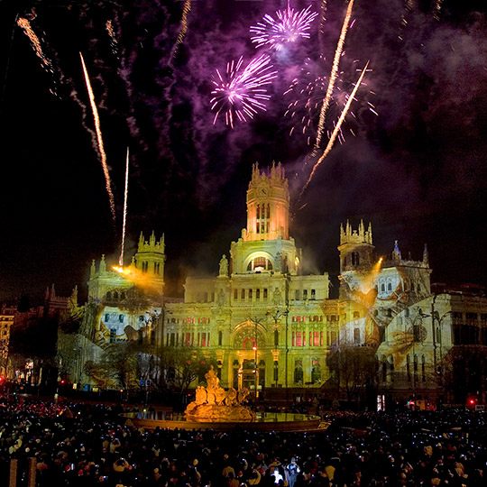 Fireworks in Madrid