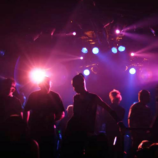 Stock image at night in a nightclub