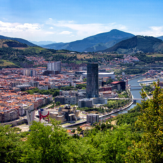 Vista de Bilbau do monte Artxanda