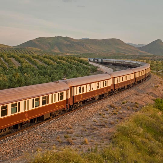 The Al Andalus train through the Andalusian countryside