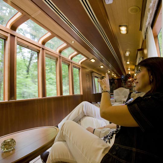 Inside the Transcantábrico Gran Lujo train