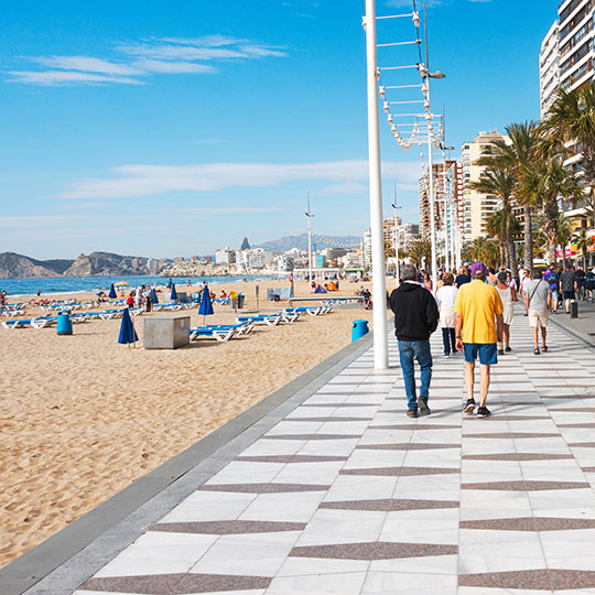 Paseo de Levante w Benidorm, Alicante