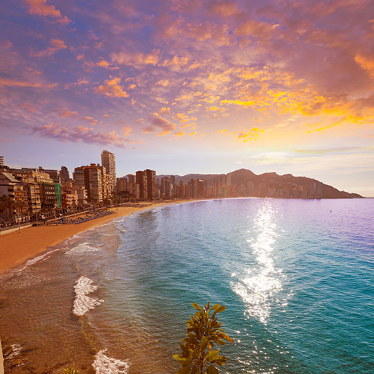 Playa de Levante en Benidorm, Alicante