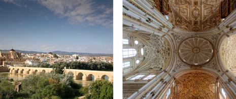 Ponte Romana e interior da Catedral de Córdova