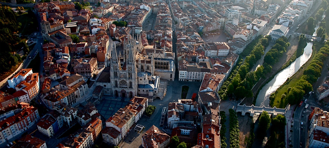 Vista aerea di Burgos