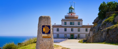 Der Leuchtturm von Fisterra, Galicien