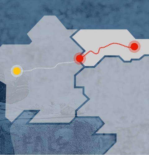  Map of Asturias stage on the Primitive Way of Saint James