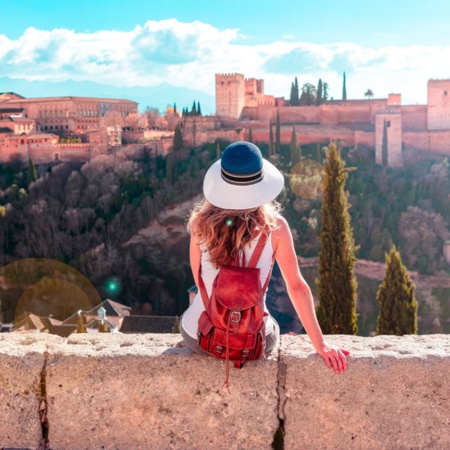 Ansicht der Alhambra in Granada