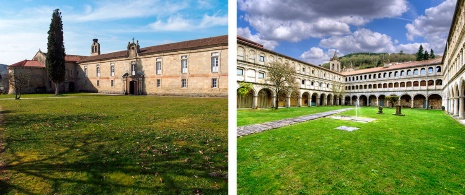 Po lewej: Klasztor San Salvador de Ferreira de Pantón. Po prawej: Klasztor San Estevo de Ribas de Sil