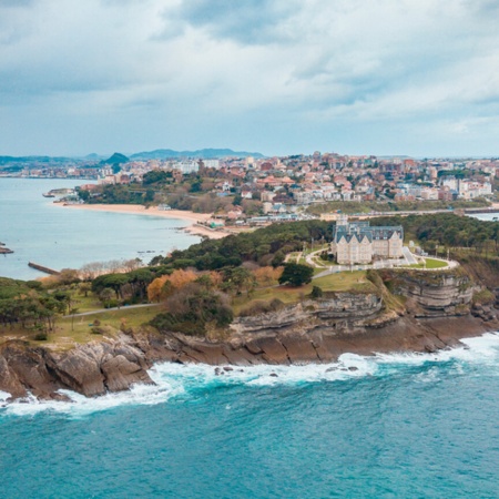 View of Santander and La Magdalena Palace