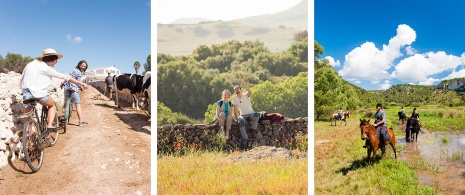 Hikers in Menorca, Balearic Islands