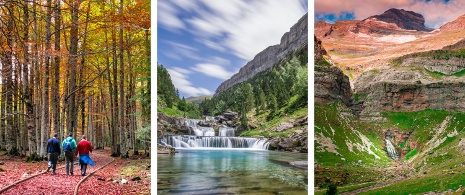 Images of the Cola de Caballo route in the Ordesa y Monte Perdido National Park in Huesca, Aragón