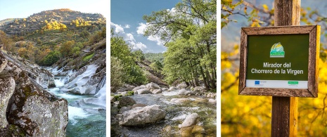 Imágenes de la ruta de la Garganta de los Infiernos en Cáceres, Extremadura © Imagen izquierda Juan Aunión