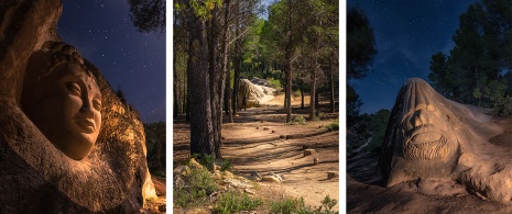 Bilder der Ruta de las Caras von Buendia in Cuenca, Kastilien La Mancha