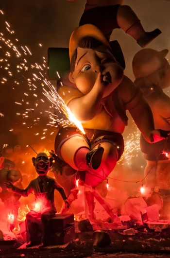 Las Fallas in Valencia