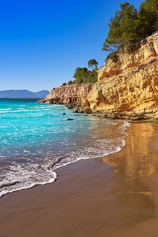 Plage Cala Penya Tallada à Salou, province de Tarragone