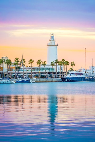 Blick auf Málaga