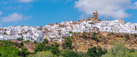 Blick auf Arcos de la Frontera in Cádiz, Andalusien