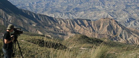 Rodando en el desierto de Tabernas, Almería