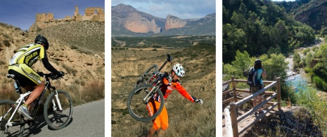 Immagini di mountain bike e trekking a Hoya de Huesca, Aragona © Comarca Hoya de Huesca - Jon Izeta