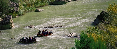 Rafting on the river Gállego, Aragon