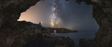 Vue de la réserve Starlight à Minorque, îles Baléares