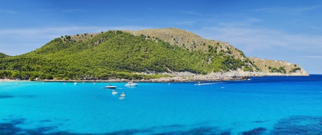 Blick auf einen Teil des Naturparks Mondragó, Mallorca, Balearische Inseln